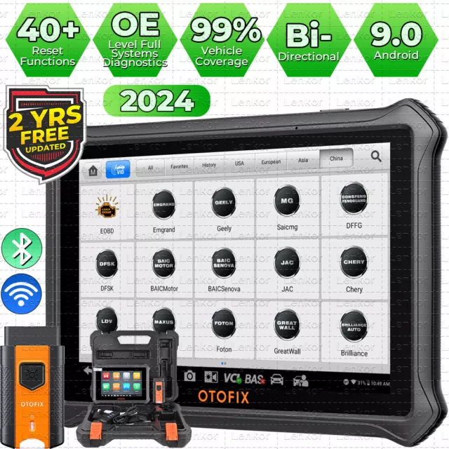 2024 OTOFIX D1 Lite Bidirectional Scanner Full System Diagnostic Key Coding Tool