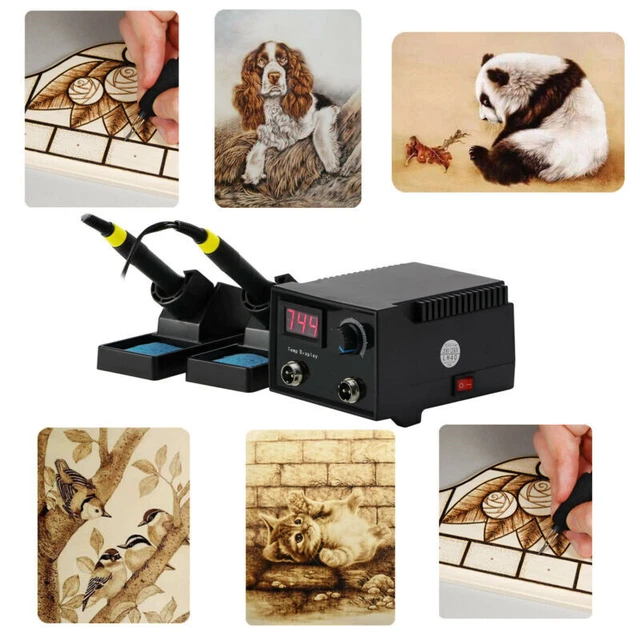 PRO Brandmalkolben Brandmalerei Brandmalstation Brennpeter Set Für Holzwerk 100W