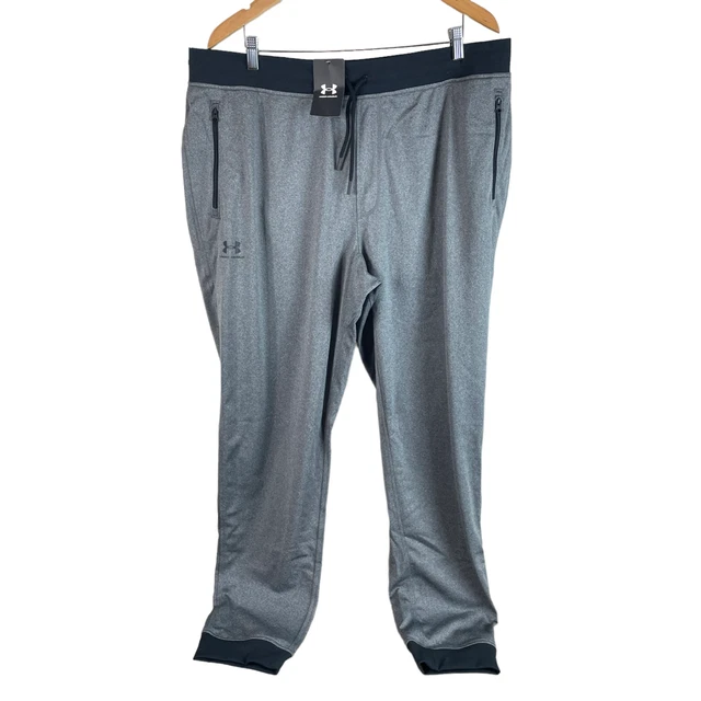Under Armour Sportstyle Tricot Jogger Pants Mens 2XL Gray Polyester Stretch New