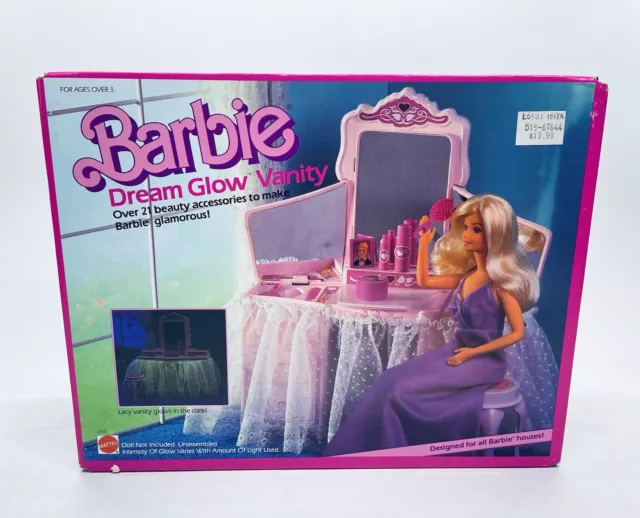 Barbie 1985, Dream Glow Vanity Fabriqué en Taiwan NRFB