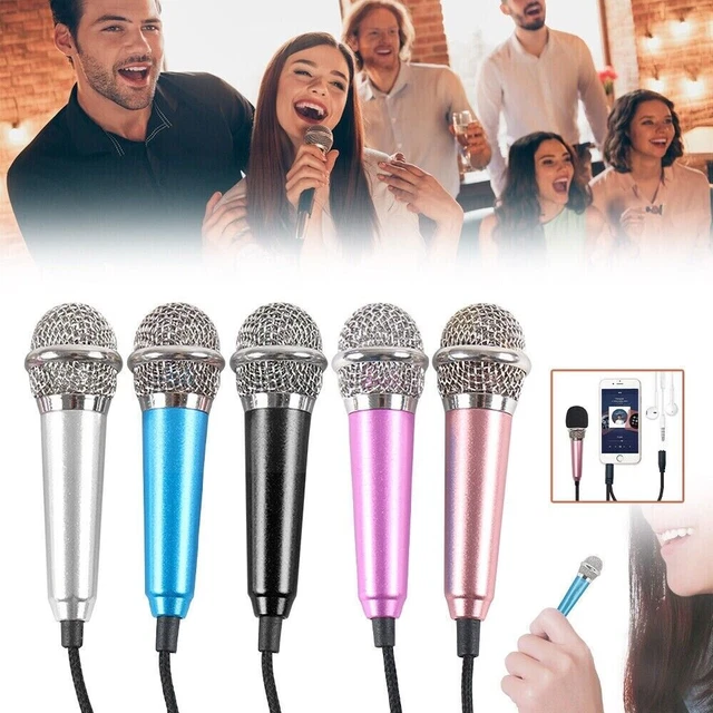 Mini Studio Microphoe Phone Karaoke Mic 3.5mm for Iphone Android with Sponge J