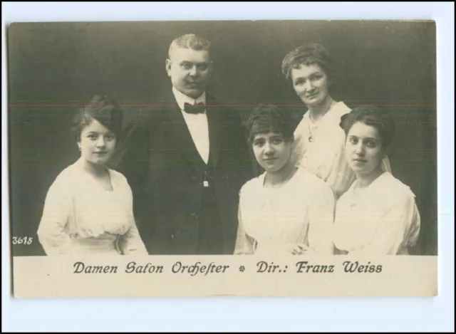 Y12166/ Damen Salon-Orchester Dir. Franz Weiss, Foto AK ca.1912