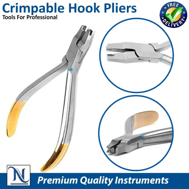 Orthodontic Hook Crimping Plier Curved Arch Holding Hook Crimpable