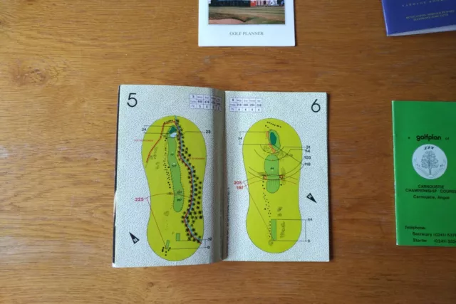 4x Golf Course Planner / Yardage Book - Carnoustie, Hunstanton, Formby, Allerton 2