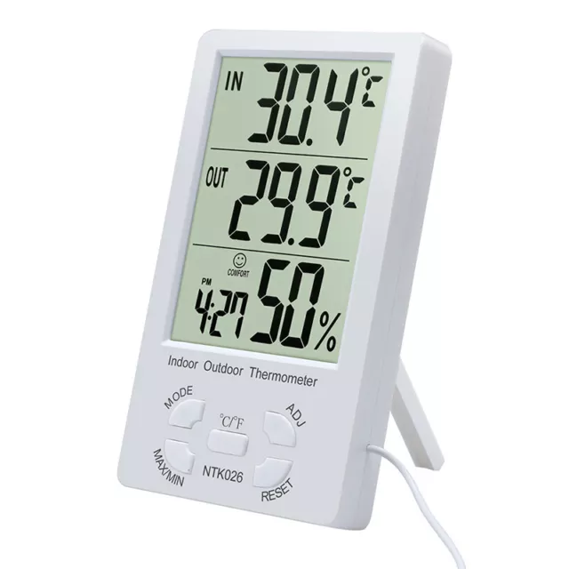 Indoor/Outdoor Thermometer Digital LCD Hygrometer Meter Temperature Humidi_jr_wf