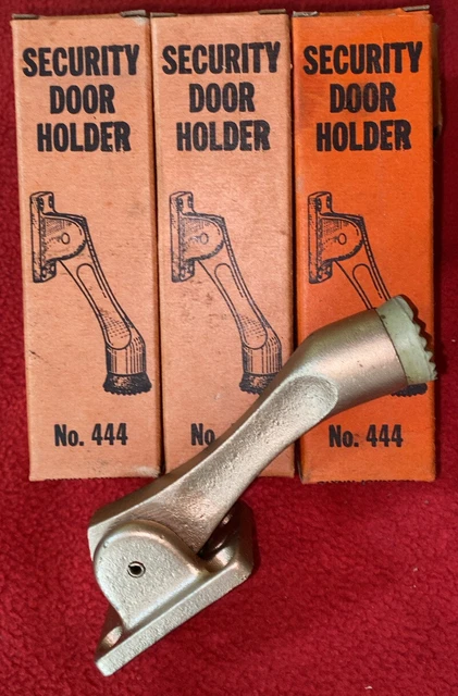 Lot of  3 Vintage Glynn Johnson Security Door Holder  #444A Copper Finish Box