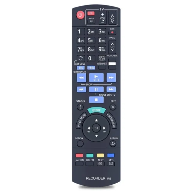 Ergonomic Remote Control N2QAYB001077 for DMRHWT260 DMRHWT260GN DVD Players
