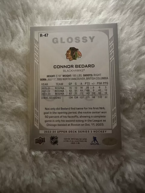 2023 24 Upper Deck Series 2 O Pee Chee Opc Glossy Rookie Connor Bedard 2