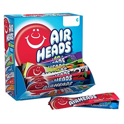 Airheads Candy Bars Variety Bulk Box Chewy Full Size Fruit Taffy Gifts Holida...