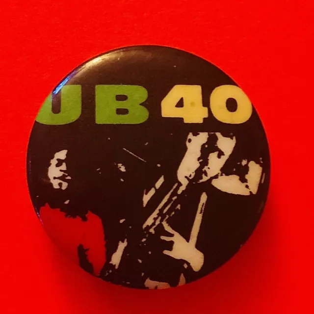 UB40 band Pin Vintage 80s Pinback Button Badge Vintage Original 1980s