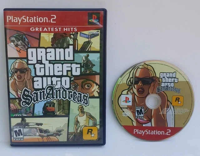GRAND THEFT AUTO GTA San Andreas Playstation 2 PS2 Game Working Tested