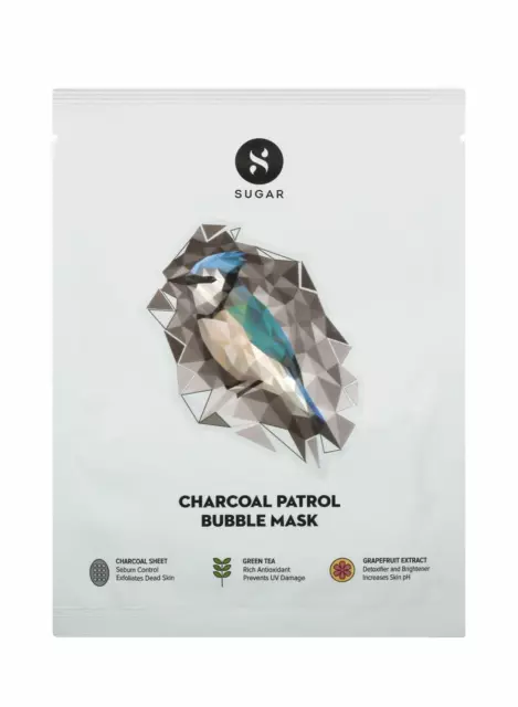 SUGAR Cosmetics Sheet Mask (Charcoal Patrol Bubble mask Face Mask)