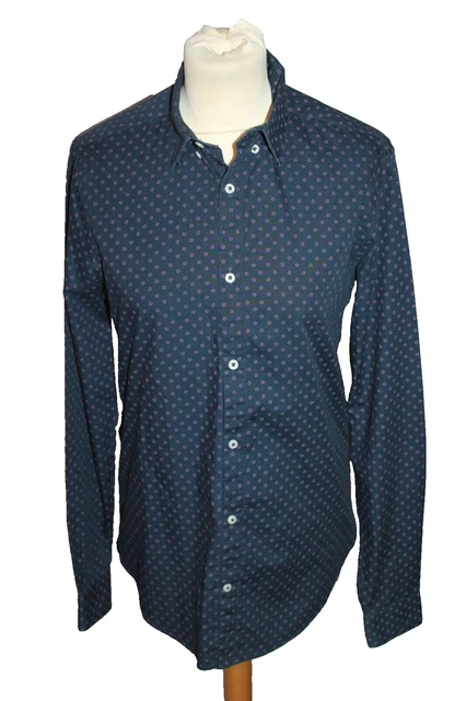 Chemise Garçon Zara Slim Double Col Bleu - Taille 13/14 - Occasion Très Bon état