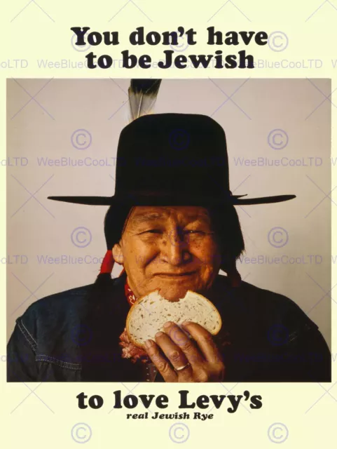 Advert Food Levy Rye Bread Native American Jewish Fine Art Print Poster Abb6039B