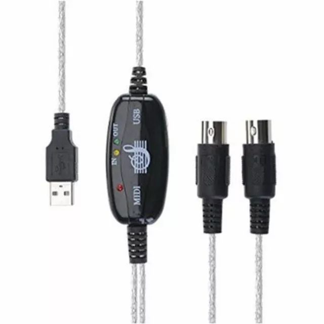 Câble Adaptateur Convertisseur USB Midi En Out Interface Audio PC Linq jt3622