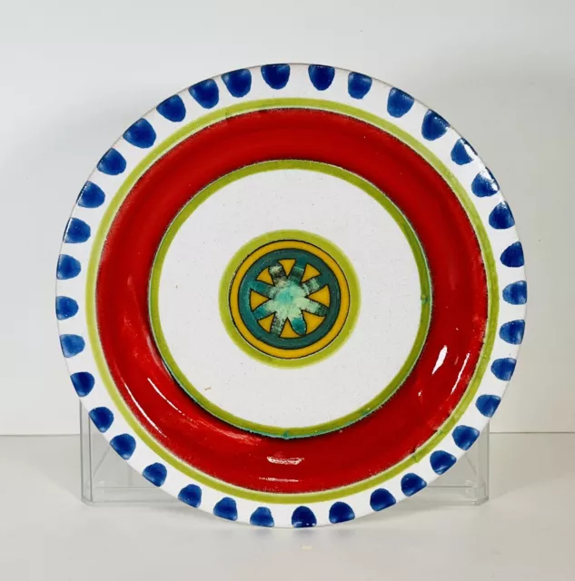 Giovanni Desimone VTG Hand Painted Italian Pottery Plate Signed Italy 8.25"  EUC