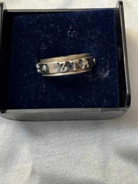 Delta Gamma Sterling Silver SPINNER Ring size 7  LICENSED RETIRED