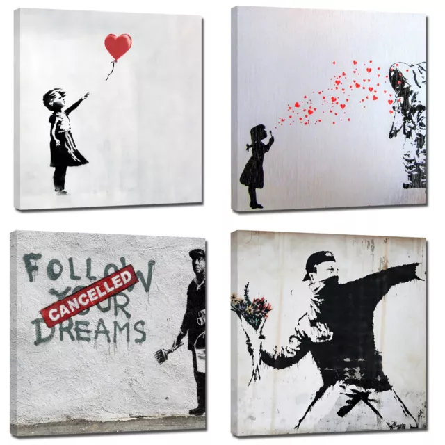4 quadri street art di Banksy