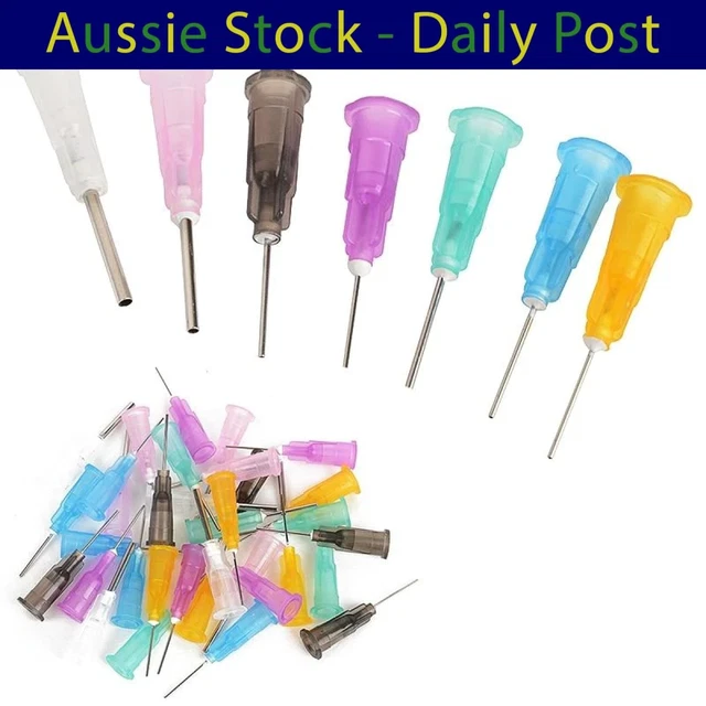 7/35pcs Dispensing Syringe Tips 16GA, 18GA, 21GA, 22GA, 23GA, 24GA, 25GA Needles