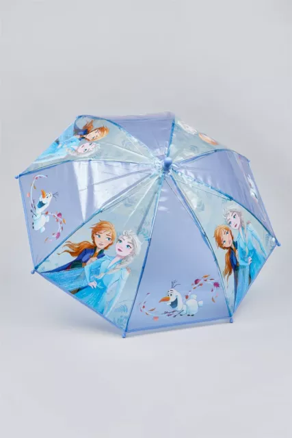 Disney Frozen Anna Elsa & Olaf Character Children's Dome Umbrella - Blue