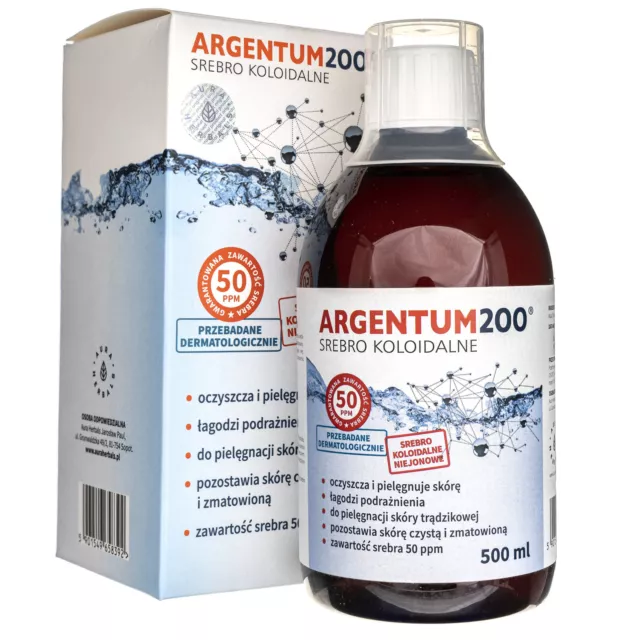 Aura Herbals Argentum 200 argent colloïdal 50 ppm, 500 ml