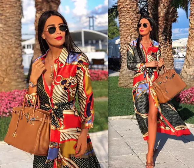 Zara patchwork hot sale chain dress