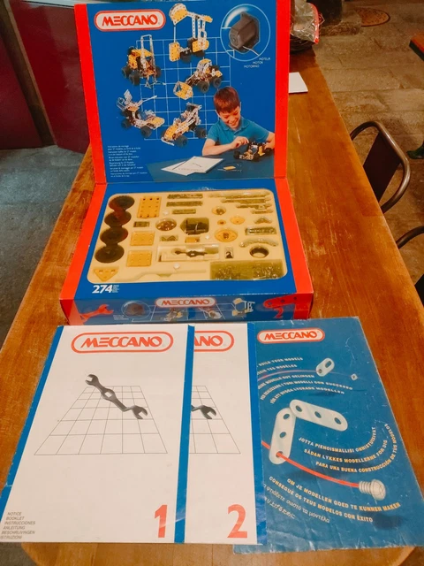 Lot Meccano Vintage France N°2 & N°4 avec boîtes & livrets | 1960s