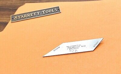 STARRETT No.13  Hexagon/Octagon Blade for 4” 13A Double Square. Made in the USA.