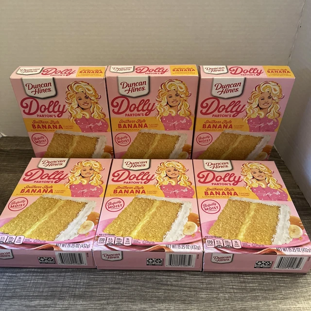 DOLLY PARTON DUNCAN Hines Southern Banana Cake Mix Lot of 6 Exp 2024
