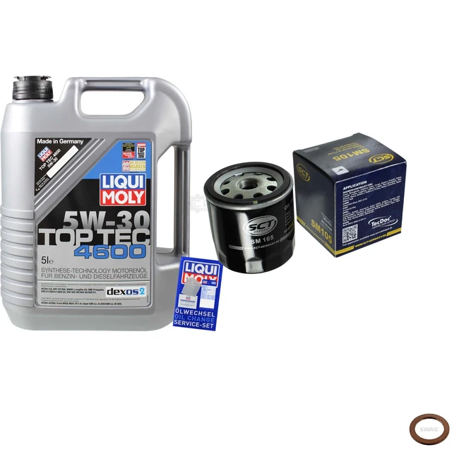 SCT Filtro Olio Germania 5 L Liqui Moly 3756 Top Tec 4600 5W-30 per Opel Daewoo