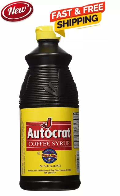 Autocrat Coffee Coffee Syrup 32 Oz 3 Bottle Lot Ri & New England Classic Drink