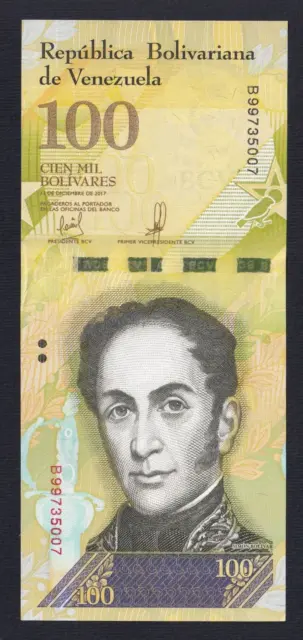 Venezuela 100000 Bolivares 2017 P 100b Fds / UNC C-07