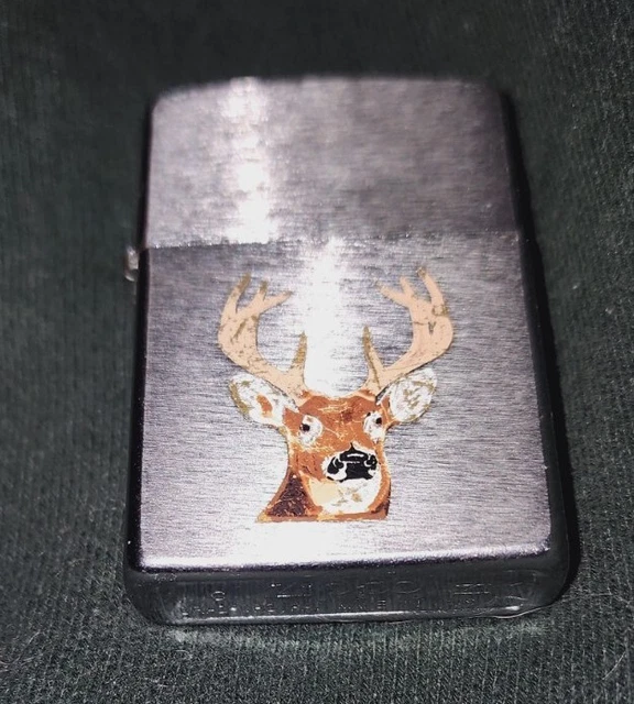 Zippo Empty No Butane - Lighter With A Deer On It Dated From 1996 Great Conditio