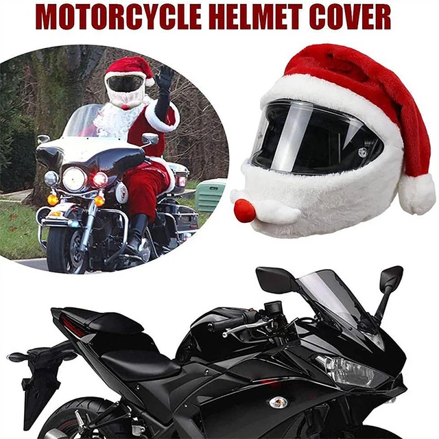 Motorcycle Helmet Cover Santa Claus Motorbike Funny Crazy Case For Outdoor Full
