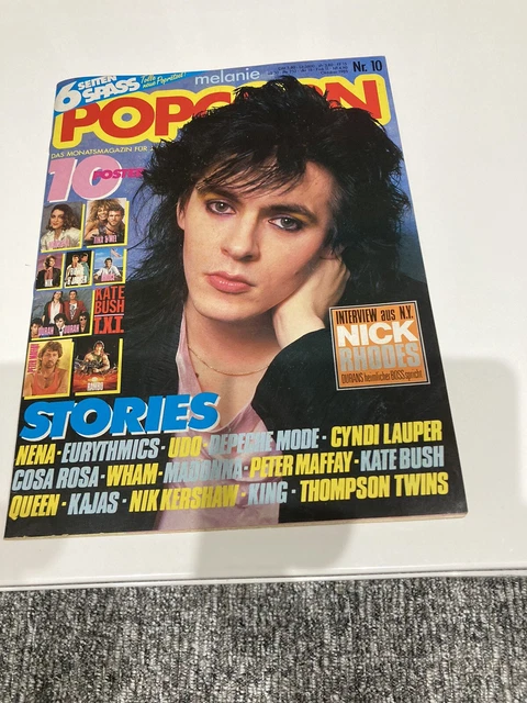 Popcorn Neuwertig Nr.10/1986 XXL Poster Madonna Queen Depeche Mode