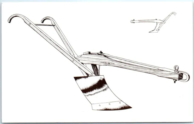 Postcard - Reconstruction Drawing of John Deere's Steel Plow, Illinois, USA