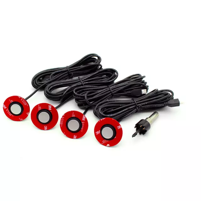 4 Adjustable Parking Sensor Car Backup Reverse Radar System Alarm Sound Buzze