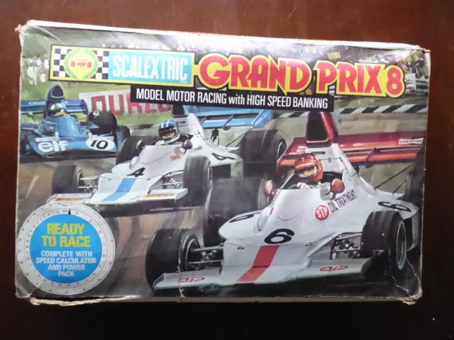 VINTAGE SCALEXTRIC GRAND PRIX 8 BOX SET with Cars Untested for Spares or Repair 19.99 PicClick UK