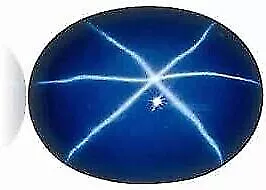 6 Rays Blue Star Sapphire 08.37 Cts Ring Size Oval Cabochon 10X14X05mm Loose Gem