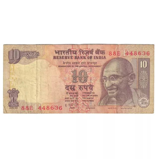 [#179856] Banknote, India, 10 Rupees, KM:89c, VF(30-35)