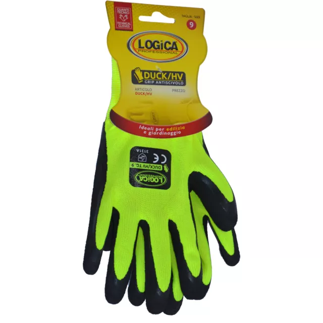 Gants Logica Mousse De Latex Duck / Hv Grip Anti-dérapant En Polyester Gr 9