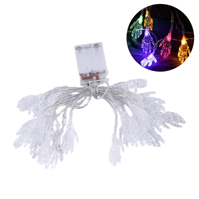 Halloween Decor Lights Easy Operation Reusable Skeleton Hands Battery Operated
