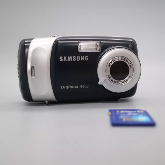Samsung Digimax A402 4.0MP Compact Digital Camera Blue Tested A3