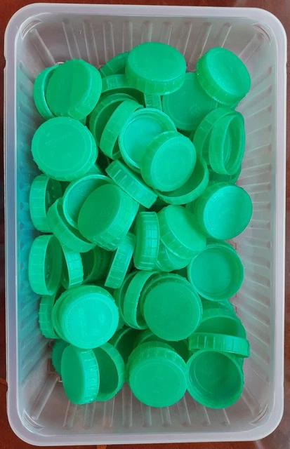 215 grün blau weiß Kunststoff Milchflasche Tops Deckel Kappen: Kunst, Handwerk, Zum Selbermachen
