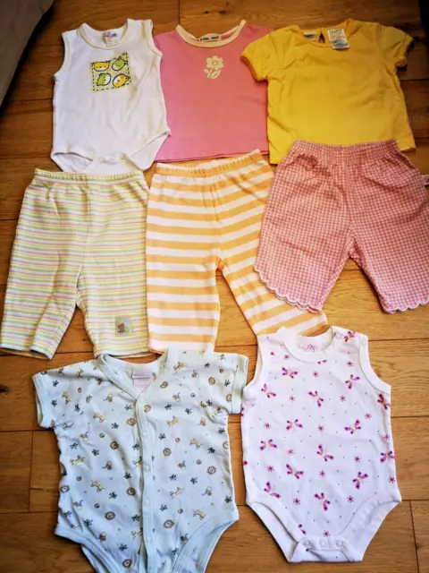 Girls Clothes 7 Piece Summer Bundle 3 to 6 months Mix and match. Good condition