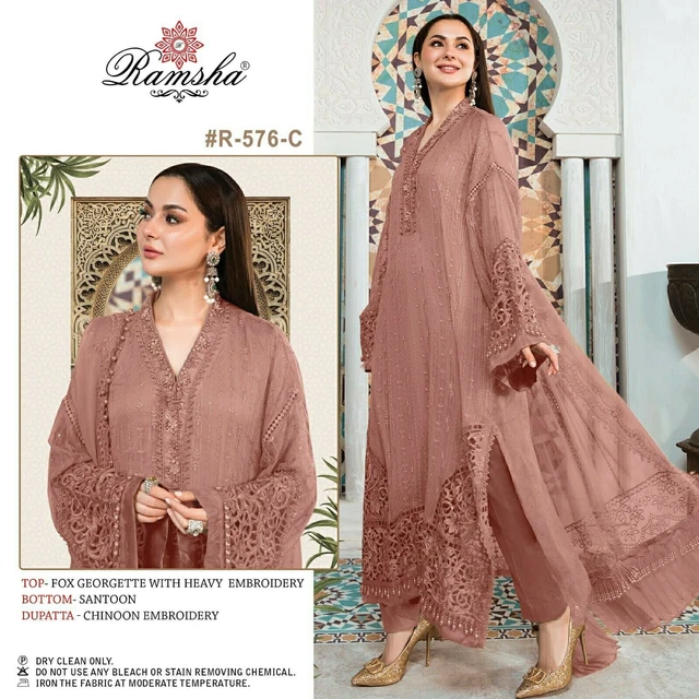 Costume Traditionnel Pakistanais / Indien Salwar Kameez Bollywood - Neuf Avec étiquettes, 100% Coton Lawn