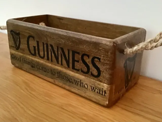 Wooden vintage style GUINNESS storage crate  Gift for Guinness stout lover