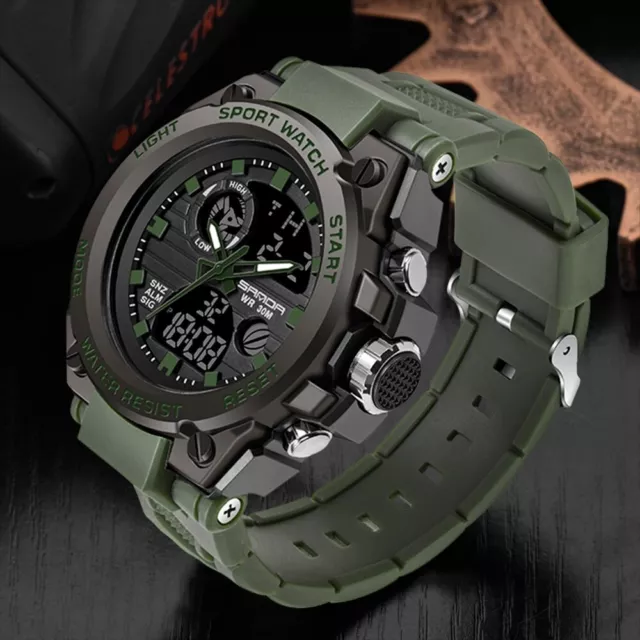 Military Men Sports Watch SHOCK-PROOF Tactical Rugged Digital Wrist Watches UK
