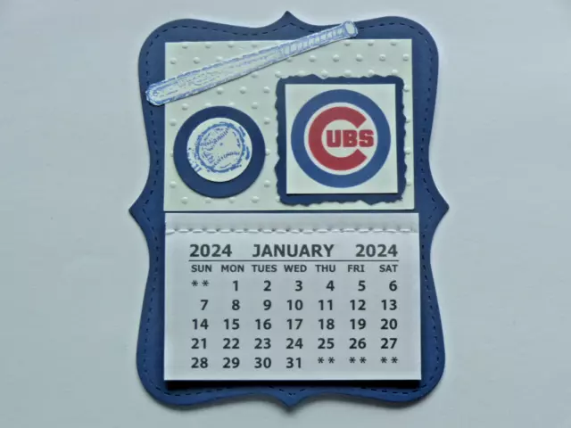 Chicago Cubs Love Baseball 2024 Mini Magnetic Calendar Monthly Tear Off  Pages