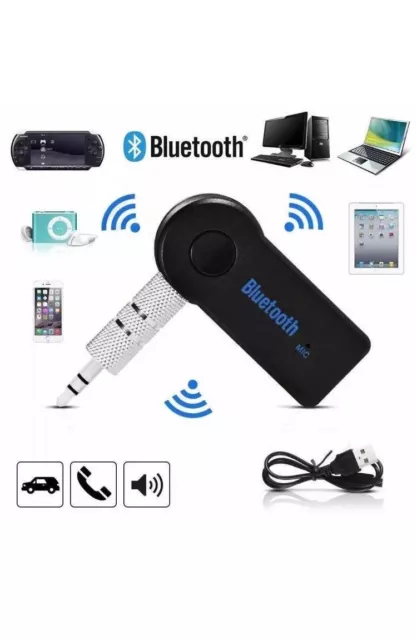 3.5mm Wireless Bluetooth Audio Stereo Music Receiver Car AUX Adapter USB Charger